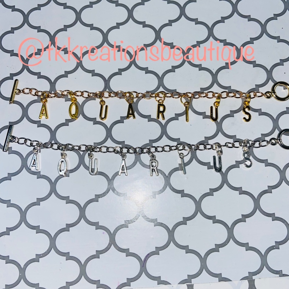 Aquarius Zodiac Sign Bracelet